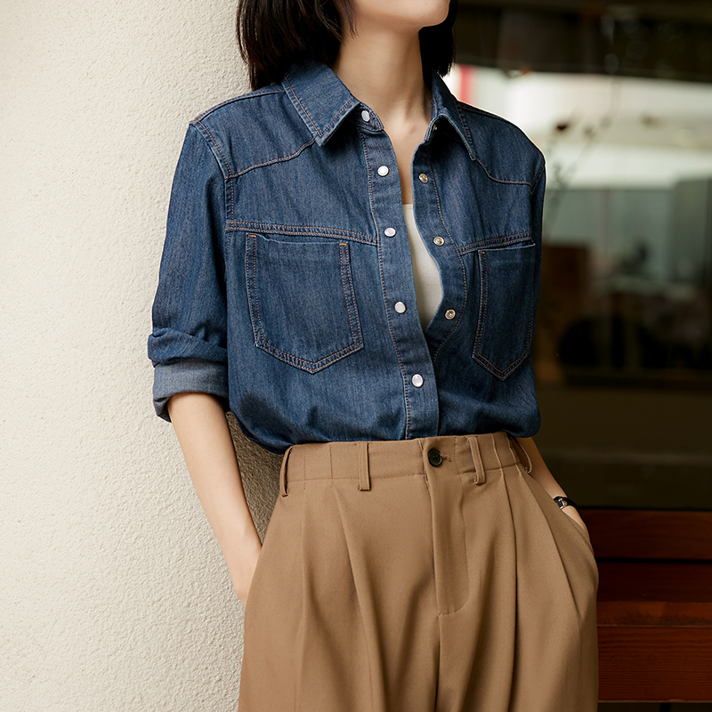 LR【蓝岛之恋】牛仔衬衫