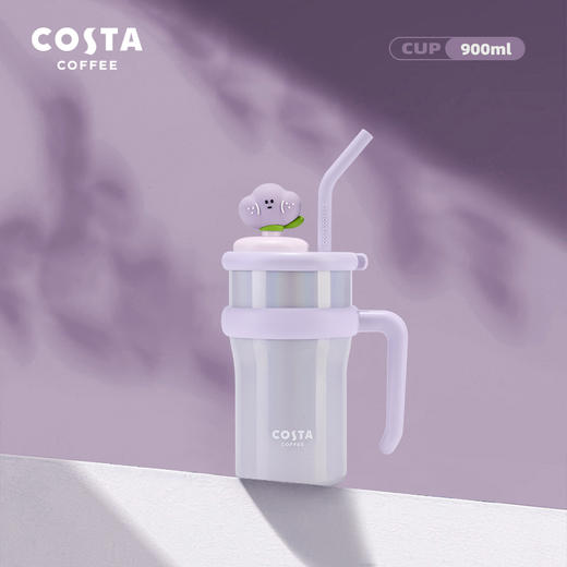 【代发】COSTA 巨无霸2.0小号保温杯高颜值学生吸管直饮杯子900ml 商品图3