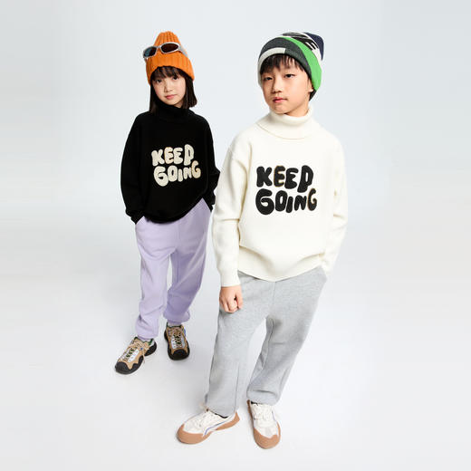 男女童高翻领针织衫冬季新款安奈儿童装EM444614 商品图6