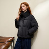 设计感气质拼接针织围领羽绒服女秋冬保暖显瘦面包服外套V0043415 商品缩略图3