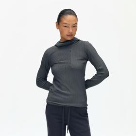oneup泡泡肌理紧身弹力连帽衫