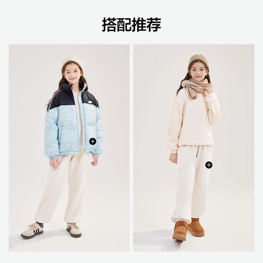 笛莎Deesha青少年女童卫衣2024冬季新款复古学院风翻领卫衣 商品图3