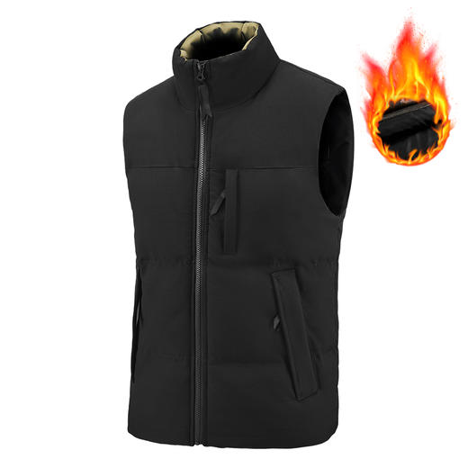 【石墨烯】【新款DNY】大依优型大码男装立领棉马甲简约休闲宽松外套男坎肩背心上衣男士 商品图4