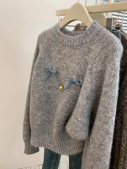 蝴蝶结灰色马海毛 商品图4