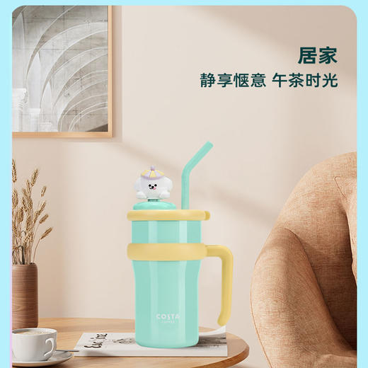 【代发】COSTA 巨无霸2.0小号保温杯高颜值学生吸管直饮杯子900ml 商品图1