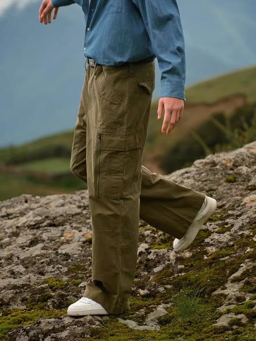 EviStub/E-4QCK409/复古口袋丛林军事通勤直筒工装裤 商品图0