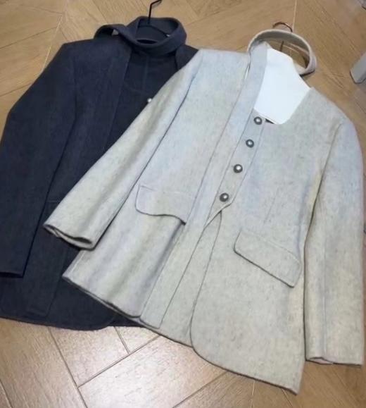 【门店同款】ENJOY冬季柔韧与共复古雅致飘带大衣 159495228 商品图0