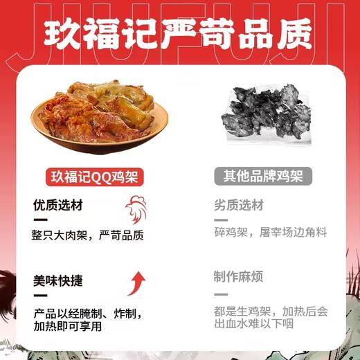 玖福记沈阳鸡架特产食品空气炸锅加热即食半成品东北鸡骨架 商品图3