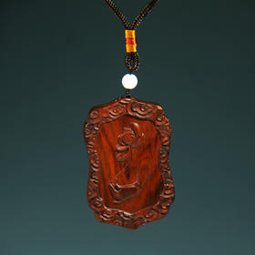 莲花佛手°祥云边双如意形挂件