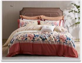 【7楼】富安娜床单四件\溪山月，红