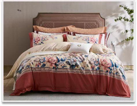 【7楼】富安娜床单四件\溪山月，红 商品图0