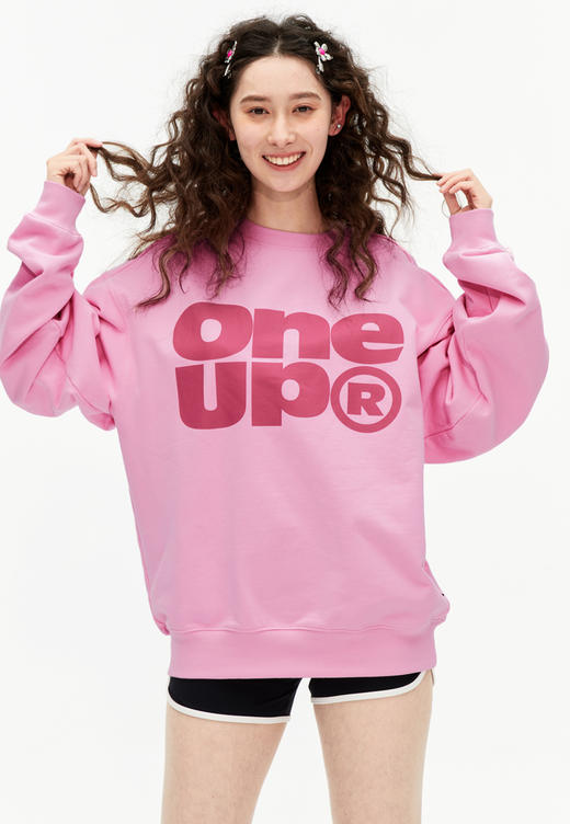 oneup基础印花圆领卫衣 商品图2