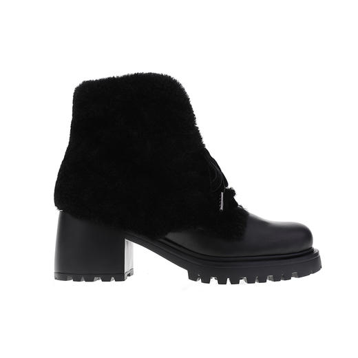 sheme新生系列温暖舒适牛皮女士系带短靴可定制 商品图0