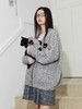 Mood Like Me/MMY2412/猫咪头像彩点绞花毛衣开衫 商品缩略图2