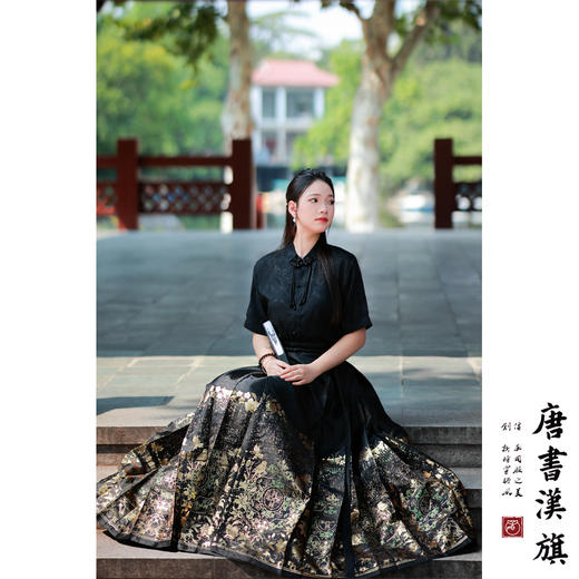 【连枝惊鹊.澜夜】复古织金妆花工艺改良国风新中式典雅墨黑新中式 商品图2