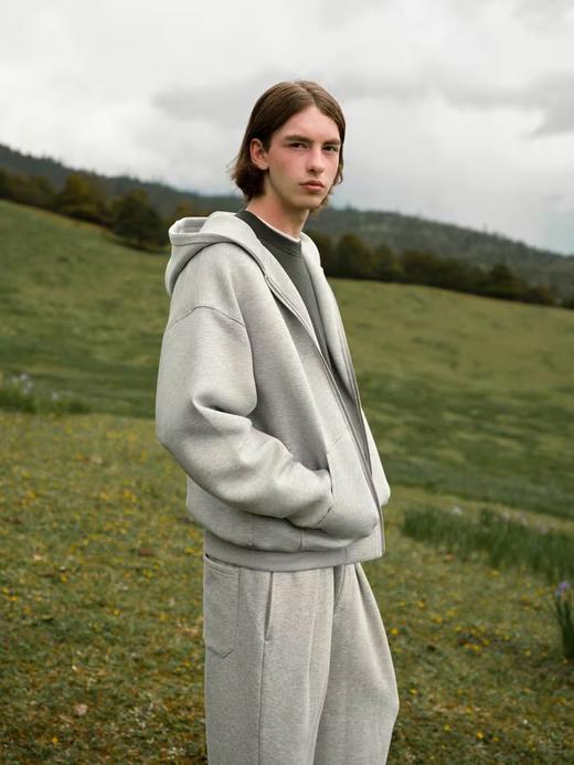 EviStub/E-4QWY417/380G进口液氮空气棉基础连帽开衫卫衣 商品图0