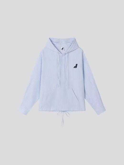 Mood Like Me/MCS2408/牛津纺套头半开领 连帽抽绳衬衫 商品图3