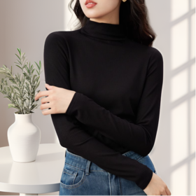 臣禾【温泉打底】含蚕丝圆领/半高领绒感套头衫【一穿即暖】JZ243010775 