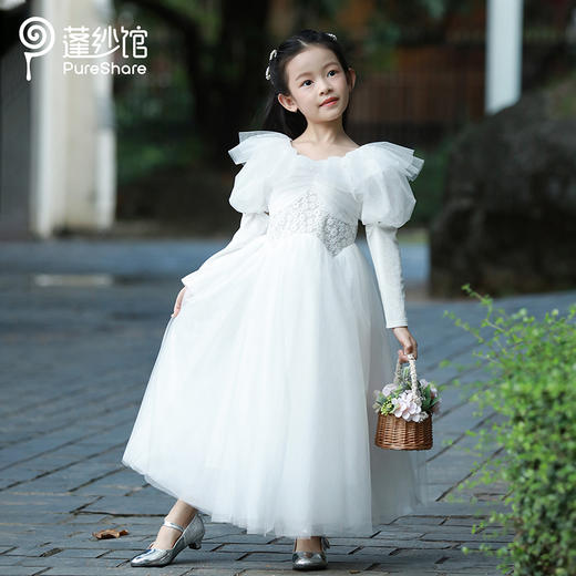 pureshare 女童连衣裙公主裙演出裙子气质礼服-铃兰与波斯菊 商品图5
