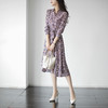 雀说 优雅碎花连衣裙女春秋新款法式复古高端大牌时尚长袖长裙4ZF-0733 商品缩略图0