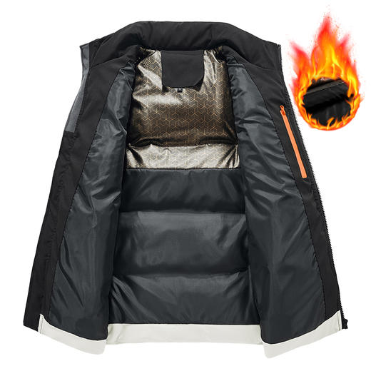 【石墨烯】【新款DNY】大依优型大码男装立领棉马甲简约休闲宽松外套男坎肩背心上衣男士 商品图5