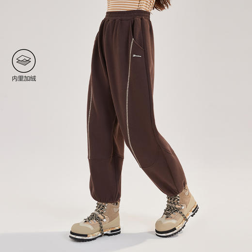 笛莎Deesha青少年女童裤子2024冬季新款复古学院风束脚裤 商品图0