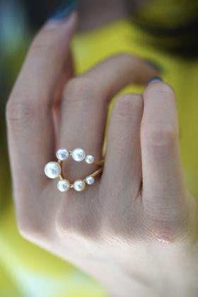 Akoya戒指「马蹄满天星」