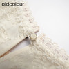 oldcolour米色设计感气质优雅百搭高腰长袖连衣裙女L41103195 商品缩略图4