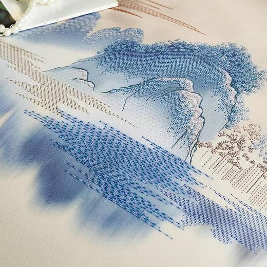 【7楼】富安娜国绣独幅床单四件\国色系列·夕照雾海，单被加大，黄 商品图2