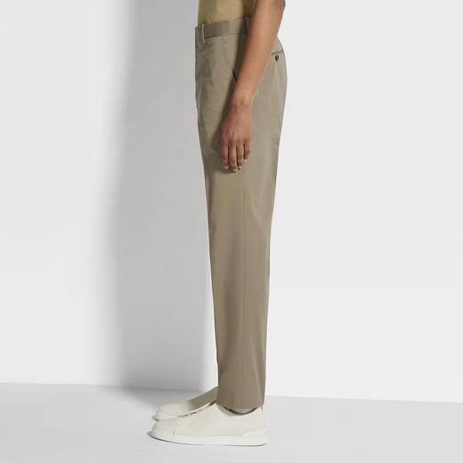 ZEGNA 杰尼亚 男士弹力棉质休闲裤 浅棕色 E8I03 TR14 800 商品图2