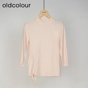 oldcolour春秋款圆领百搭简约气质内搭抽褶毛织套头衫女GM31052826