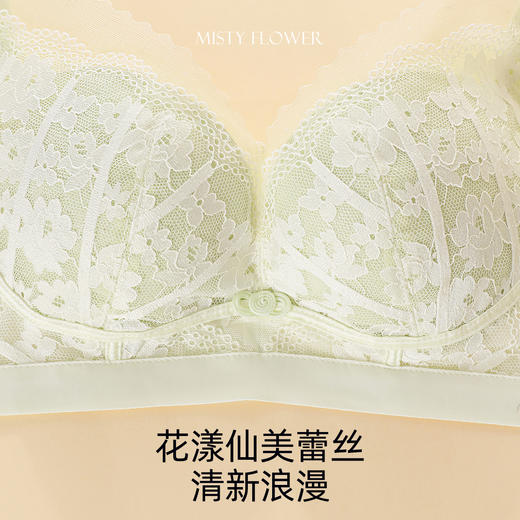 熳洁儿 无钢圈内衣小胸聚拢不空杯显大文胸法式蕾丝收副乳24761519 商品图7