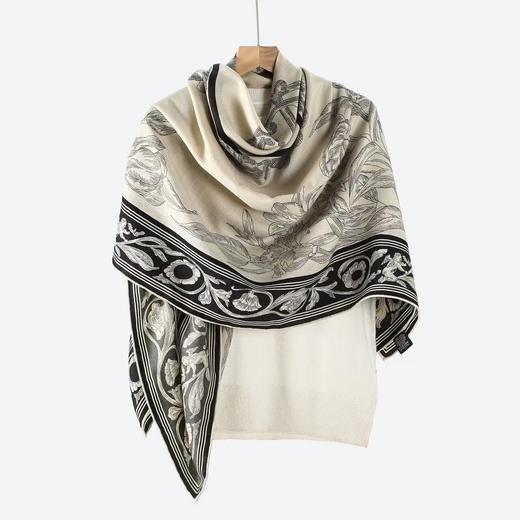 太阳城  大方巾羊毛+桑蚕丝披肩 商品图1