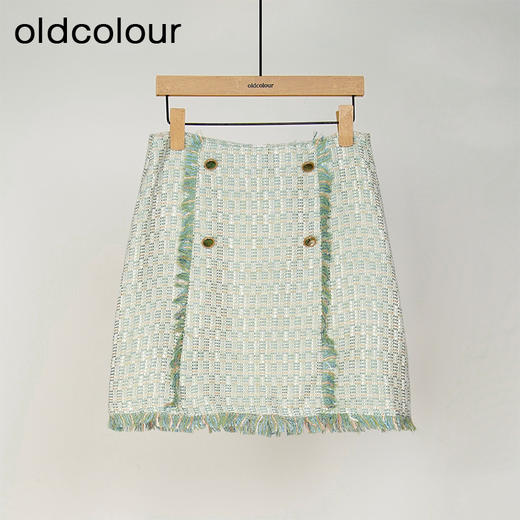 oldcolour小清新高腰百搭气质流苏短裙女GL31061812 商品图2