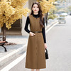 新款气质显瘦针织衫单排扣圆领系带背心裙两件套连衣裙XXM196-1 商品缩略图1