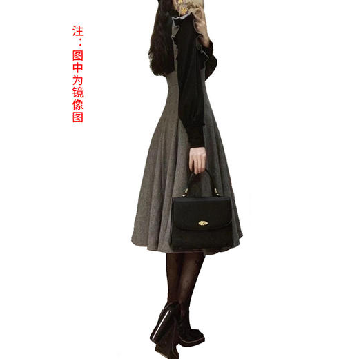 裁缝学苑AS341秋冬赫本风打底衬衫纸样背带连衣裙套装打版裁剪样板 商品图4