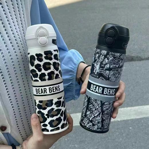 熊本士双饮轻心千鸟格保温杯 480ml  YD 商品图4