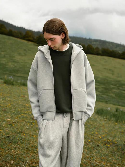 EviStub/E-4QWY417/380G进口液氮空气棉基础连帽开衫卫衣 商品图2