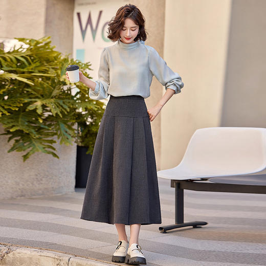 时尚休闲套装秋冬新款女装气质背心马甲+衬衫+半裙三件套裙HR-CZJ7813 商品图2