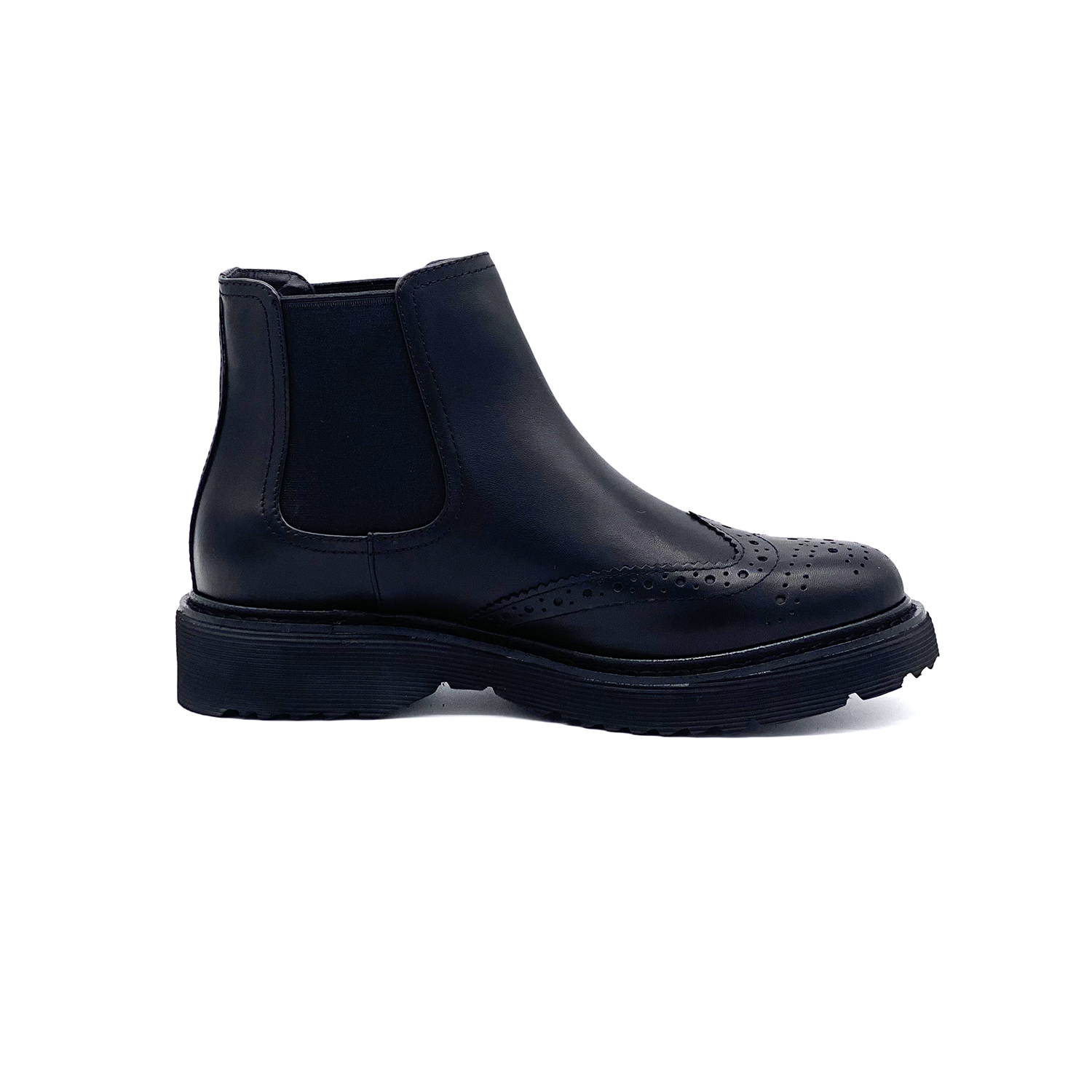 国货优品系列经典款布洛克雕花女踝靴DAY STYLE990黑色哑光（超轻款）