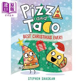 预售 【中商原版】桥梁漫画 披萨饼与玉米片8 Pizza and Taco Best Christmas 英文原版 儿童图画小说章节书 幽默笑话 精装 5岁以上