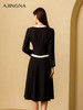 【商城同款】阿菁娜2024秋季新款X型韩式收腰假两件连衣裙A29Q112028 商品缩略图2