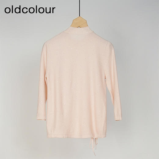 oldcolour春秋款圆领百搭简约气质内搭抽褶毛织套头衫女GM31052826 商品图1