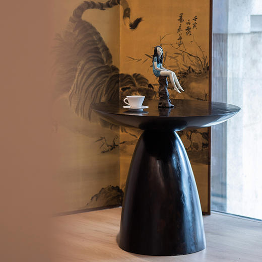 大漆叠玉小圆桌 商品图0