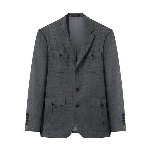 【WoolMark】柒牌休闲西服男2024秋冬新款纯羊毛平驳领单西装外套	127C71050 商品图4