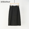 oldcolour春秋款黑色百搭高腰显瘦直筒中长款半身裙女DM33063169 商品缩略图1