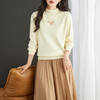 CC-16-9155秋冬季新款半高领毛衣女设计感露洞小心机法式针织内搭打底衫 商品缩略图3