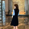 奢姿大码女装2024秋季假两件时尚学院风裙子胖妹妹气质翻领连衣裙9943890198 商品缩略图3