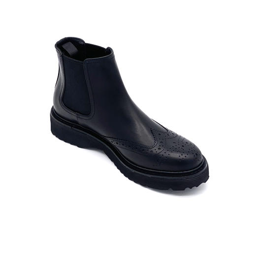 国货优品系列经典款布洛克雕花女踝靴DAY STYLE990黑色哑光（超轻款） 商品图2