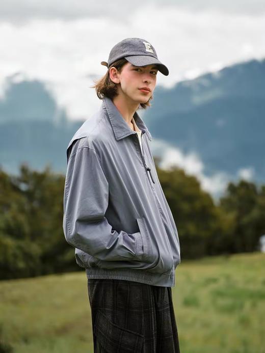 EviStub/E-4QWT606/哈灵顿G9百搭廓形重水洗复古翻领夹克 商品图1